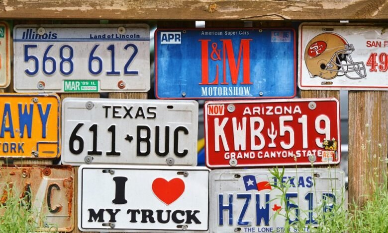 vehicle number plate details